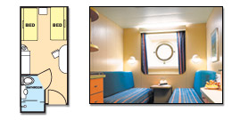 Oceanview Stateroom with Porthole